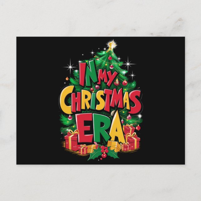 I Min Jul Era Söt Groovy Holiday Xmas Helg Vykort (Framsida)