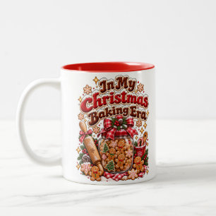 I Min JulbakningsEra Retro Pepparkakor Två-Tonad Mugg