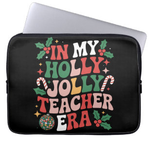 I Min Julglada Lärare Era Lärare Vibes Laptop Fodral
