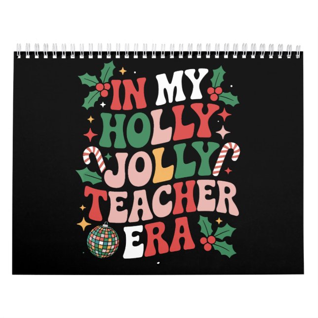 I Min Julglada Lärare Era Lärarvibbar  Kalender (Omslag)