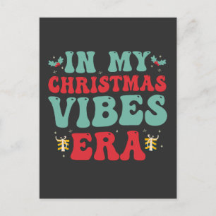 I min julstämningsera rolig groovy julklapp vykort