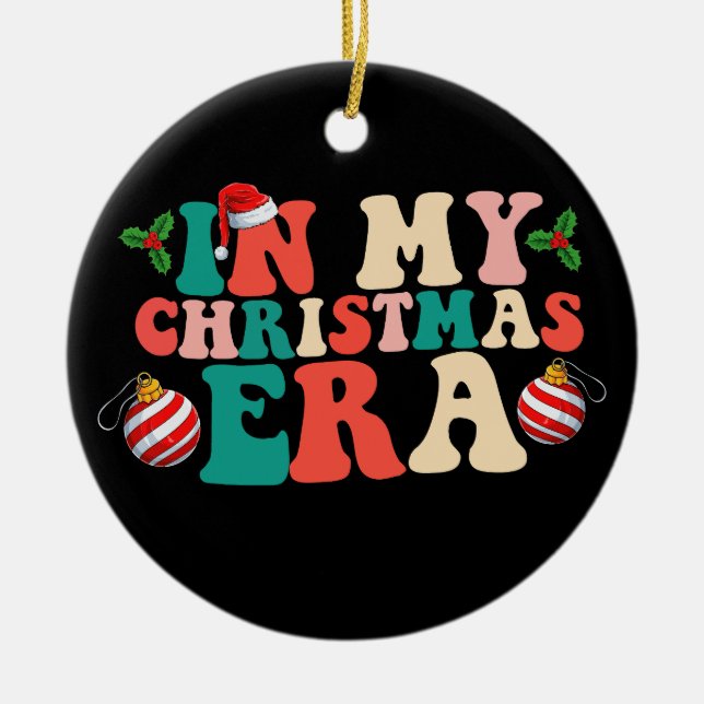 I min jultid Groovy-Julhelg Julgransprydnad Keramik (Framsidan)