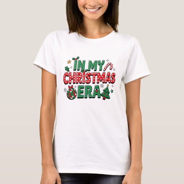 I min jultid matchande God jul T Shirt (Framsida)