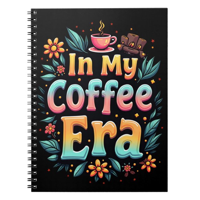 I min kaffeera - Retro Groovy 70-talet Anteckningsbok (Framsidan)