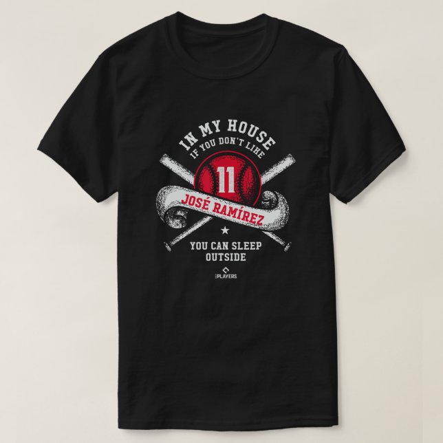 I min kammare Jose Ramirez MLBPA Funny MLB Players T Shirt (Design framsida)