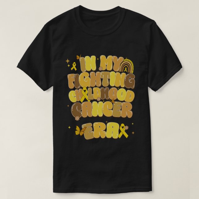 I min kamp mot cancer i barndomen Era Guld T Shirt (Design framsida)