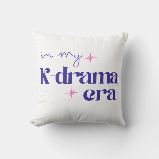 I Min Kdrama Era Typografi Modern Kuddthrowd Pillo Kudde (Framsida)