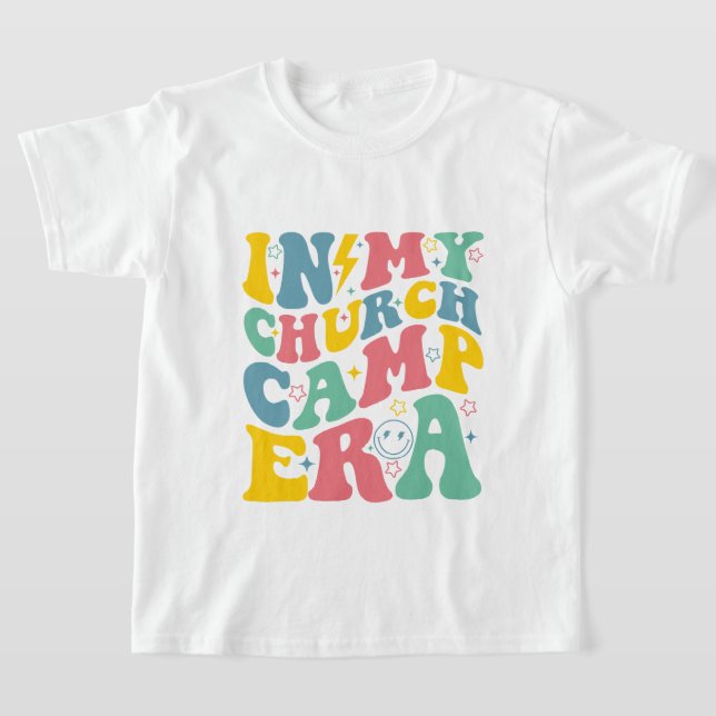 I min kyrka, Camp Era, sommarläger 2024 T Shirt (Laydown)