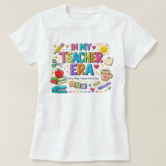 I Min Lärarålder Färgglada Lärartröja T Shirt