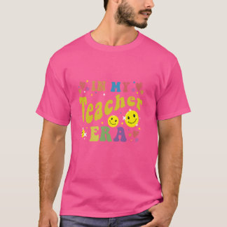 I Min Lärarålder Retro Groovy Tillbaka Till Skolan T Shirt