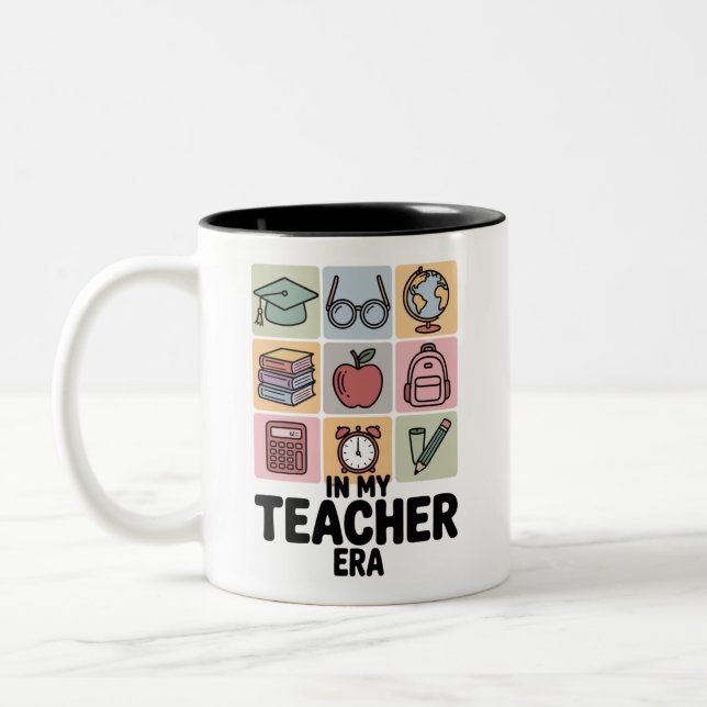 I Min Lärare Era Förskoleliv Två-Tonad Mugg (Vänster)