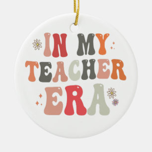 I min lärartid Era Funny Groovy Back to school Julgransprydnad Keramik