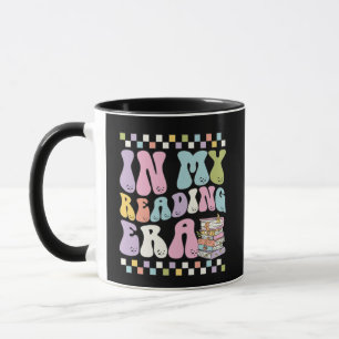 I Min Läsande Era Retro Groovy Pastell Bokstapel Mugg