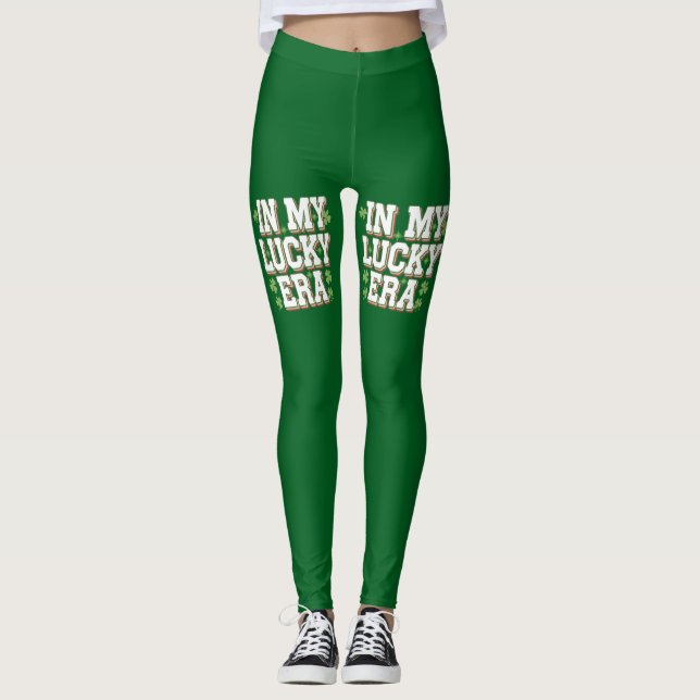 I min Lucky Era Saint patrick's day-familj Leggings (Framsida)