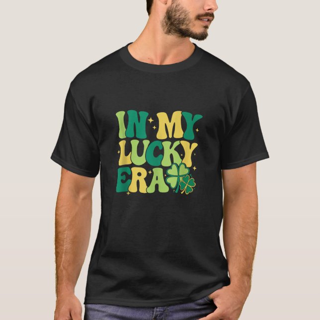 I min Lucky Era Shamrock Irish Klöver Lycklig St P T Shirt (Framsida)