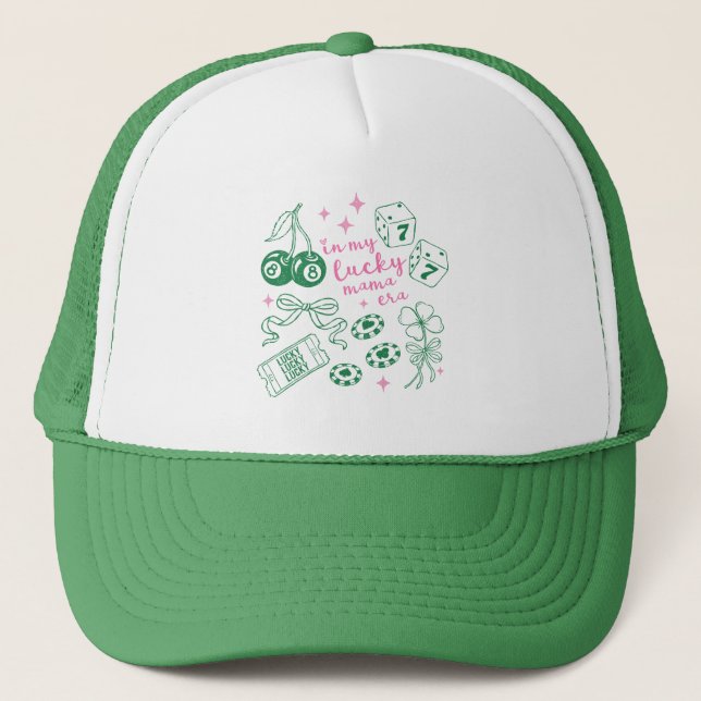 I Min Lucky Mama Era St Patricks Day Lucky Charm Keps (Framsida)