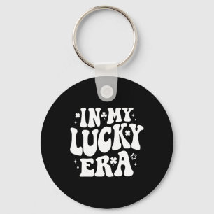 I Min Lyckliga Era Groovy St Patricks Day Shamrock Nyckelring