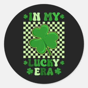 I min lyckliga era Irländsk Shamrock Klöver St Pat Runt Klistermärke