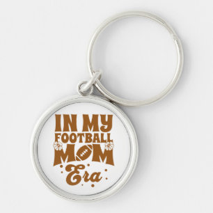 I min Mamma era i fotboll Rund Silverfärgad Nyckelring