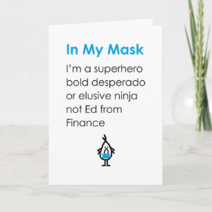 I min mask, ett lustigt tänkande på dig Dikt Kort