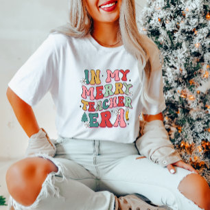 I min Merry Teacher Era jul T-Shirt