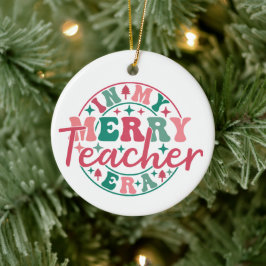 I min Merry Teacher Era-prydnad Julgransprydnad Keramik
