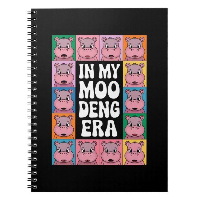 I Min Moo Deng-era Moo Deng Flodhästälskare Anteckningsbok (Framsidan)