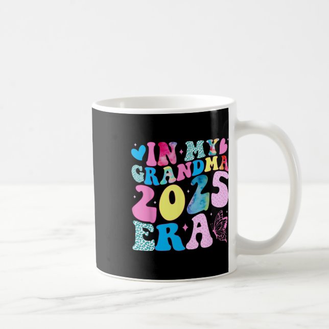 I Min mormor 2025 Era Funny Groovy New Grandma Mo Kaffemugg (Höger)