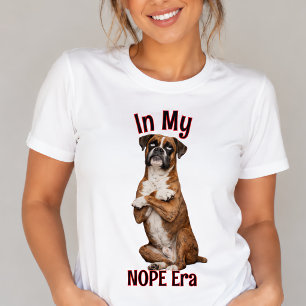 I Min Nej Era Rolig Boxer Hund Attityd T Shirt