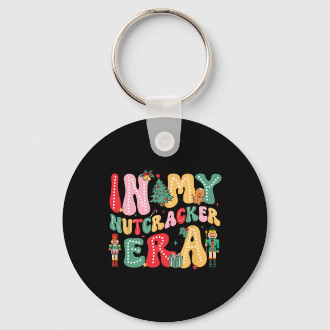 I min Nutcracker Era Rosa Nutcracker Squad Christm Nyckelring (Framsida)