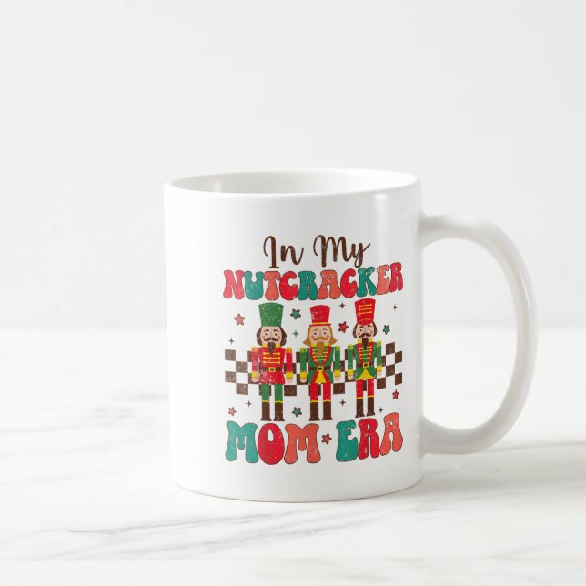 I min Nutcracker Mamma Era Groovy Women Funny Kris Kaffemugg (Höger)