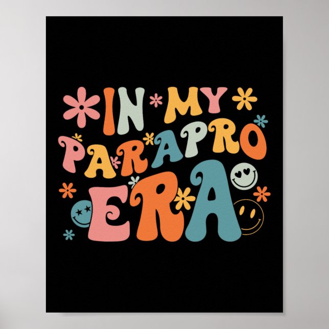 I Min Parapro-Era Paraprofessionell Paraeducator F Poster (Framsidan)