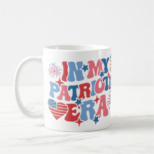 I min patriotiska era USA Amerikansk 4:e juli retr Kaffemugg