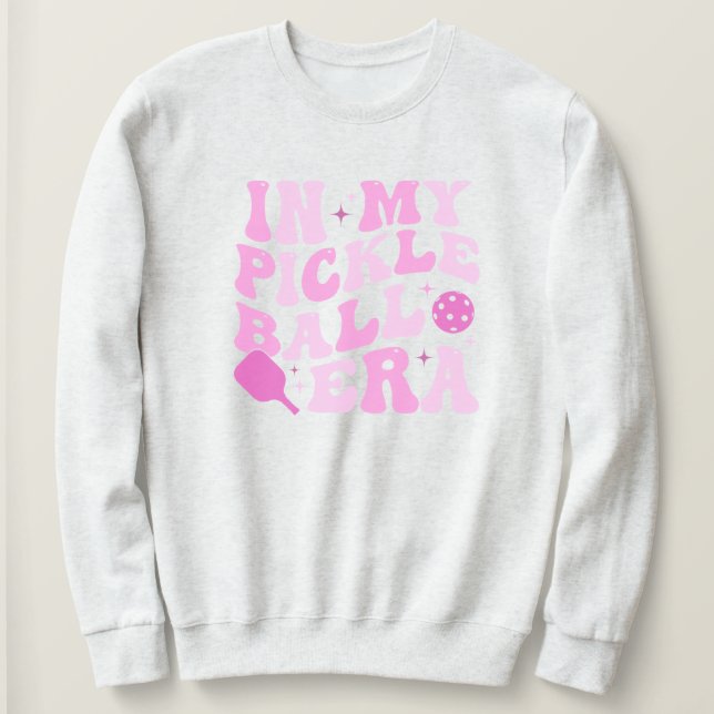 I min Pickleball Era | Rosa Groovy Lettering T Shirt (Design framsida)