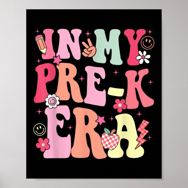 I min prek Era Cute Teacher Kid Back to school Poster (Framsidan)