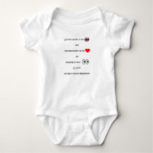 I min Romper för hjärtaseriebaby