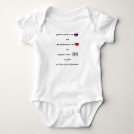 I min Romper för hjärtaseriebaby Tee Shirt