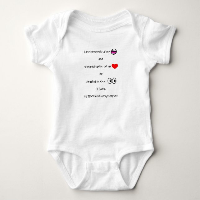 I min Romper för hjärtaseriebaby Tee Shirt (Framsida)