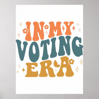 I min röstsedel Vågigt Retro Poster