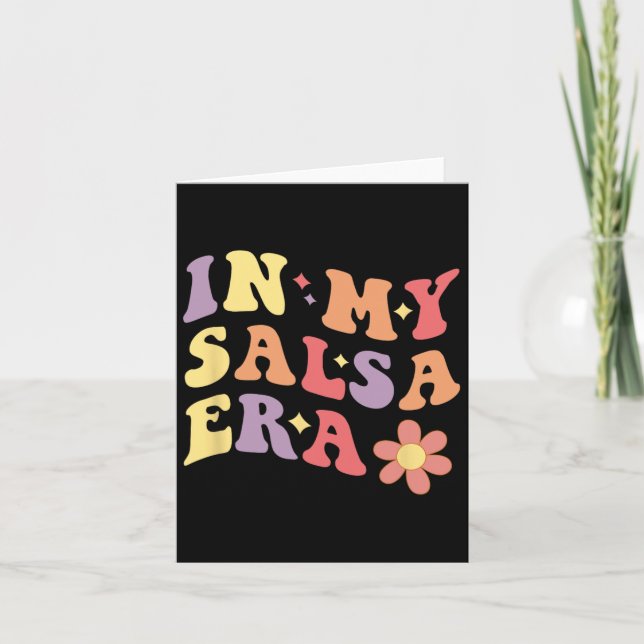 I min Salsa Era Funny Dancing Salsa Kort (Framsida)