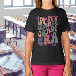I min sjunde Klass Era Neon Inslag med år T Shirt
