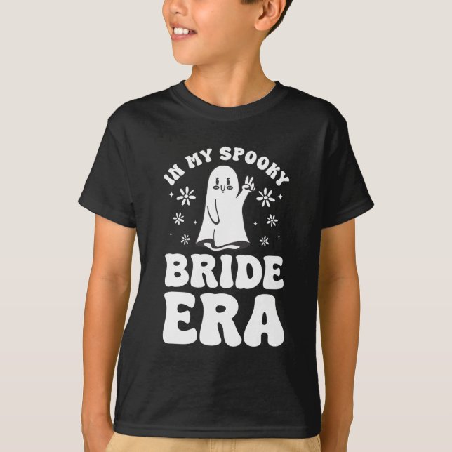 I Min Skräckbrudstid Halloween Bachelorette-festde T Shirt (Framsida)