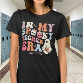 I Min SkräcklärarEra Retro Pastell Halloween T Shirt
