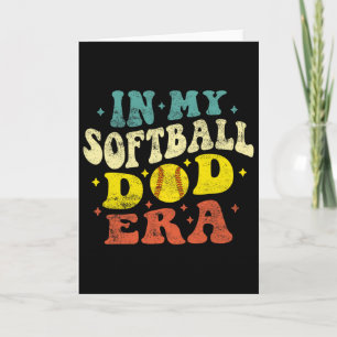I Min Softbollspappas-era Rolig Softbollspappa Fäd Kort