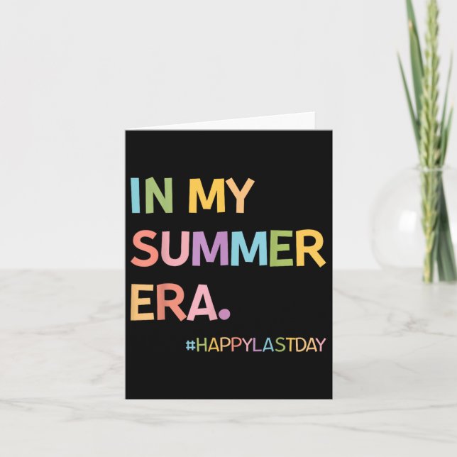 I min sommartid, sommaruppehållet i skolår t kort (Framsida)