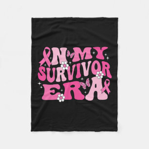 I min Survivor Era Rosa Ribbon Breast Cancer Fleecefilt