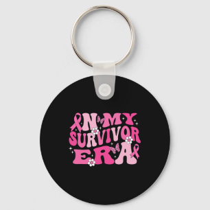 I min Survivor Era Rosa Ribbon Breast Cancer Nyckelring