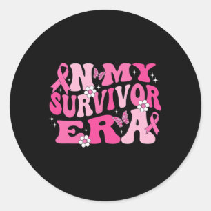 I min Survivor Era Rosa Ribbon Breast Cancer Runt Klistermärke