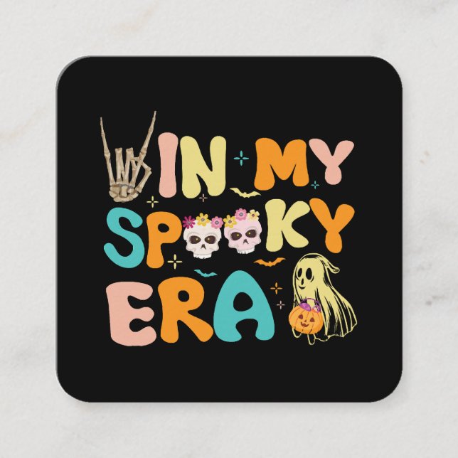 I min talesätt för era-taloky Season Halloween Fyrkantigt Visitkort (Framsida)