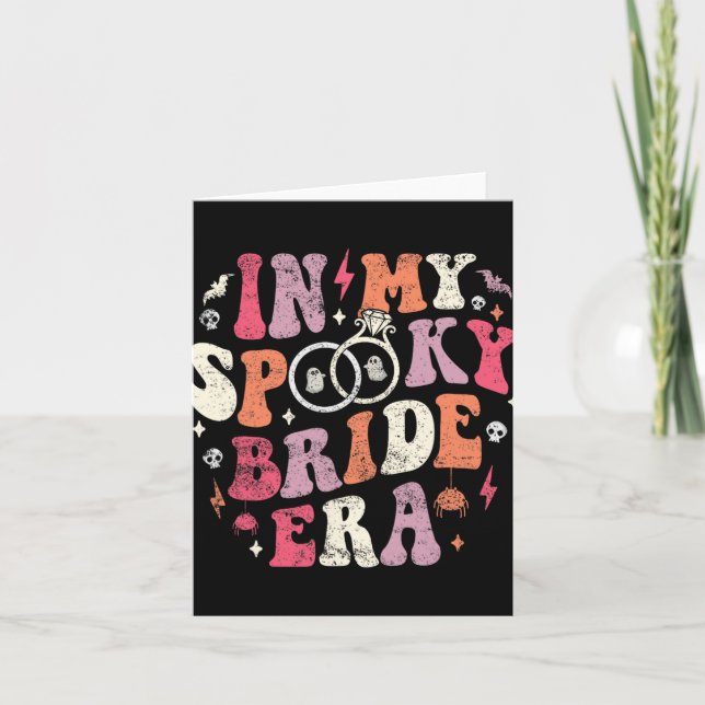 I min talesman Bride Era Halloween Bride Bröllop B Kort (Framsida)
